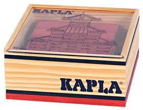 Bild på Kapla Byggstavar 40 st i färg (Röd)
