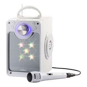 Bild på Stars Karaokemaskin med ljus mikrofon och bluetooth (Vit)