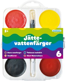 Bild på Kärnan Jättevattenfärger 6 st