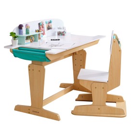 Bild på Kidkraft Grow Together Skrivbord och stol (Natural)