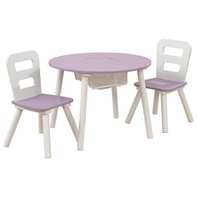 Bild på Kidkraft Runt förvaringsbord och stolar (Lavendel)