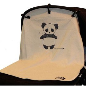 Bild på Kurtis Baby Peace Barnvagnsdraperi (Panda Grey)