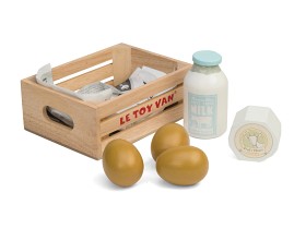 Bild på Le Toy Van - Mejeri och ägg i trälåda