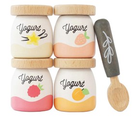 Bild på Le Toy Van Yogurtburkar i trä 4 st
