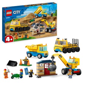 Bild på LEGO City Great Vehicles 60391 Byggfordon och kran med rivningskula
