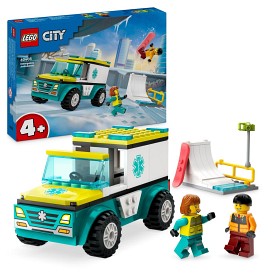 Bild på LEGO City Great Vehicles 60403 Ambulans och snowboardåkare