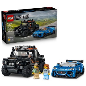 Bild på LEGO Speed Champions 77264 Jaguar Project 7 och Land Rover Defender