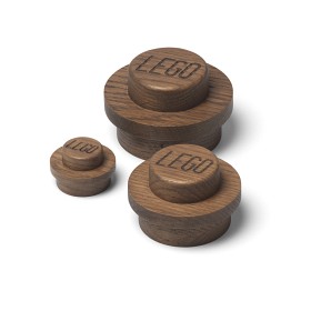 Bild på LEGO Vägghängare Trä 3-pack (Mörkbetsad Ek)