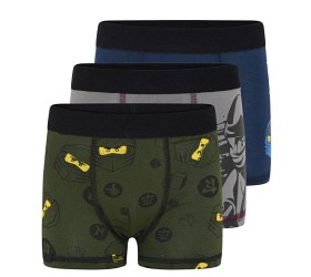 Bild på LEGO Wear 3-pack Boxershorts (Grön/Grå/Blå) Strl 104-110