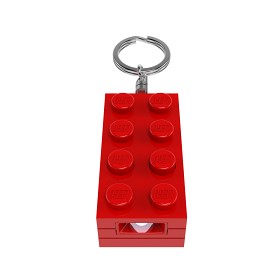 Bild på LLEGO Legokloss Nyckelring Lampa (Röd)