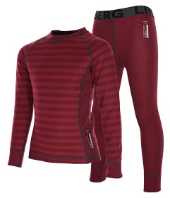 Bild på Lindberg Stripe Merino Set (Beet Röd) (90)