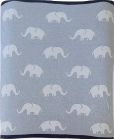 Bild på Little Lizzy Organic Babyfilt (Grå Elefant)