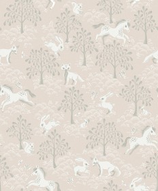 Bild på Littlephant Tapet Fairytale Fox (Dusty Pink)