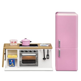 Bild på Lundby Spis och kylskåpsset (rosa)