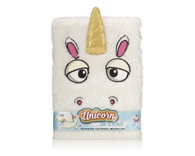 Bild på Lurvig skrivbok Unicorn (Vit)