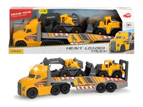 Bild på Mack/Volvo Långtradare med hjullastare och grävskopa