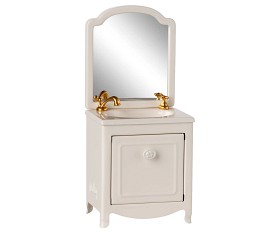Bild på Maileg Tvättställ med Spegel (Off White)