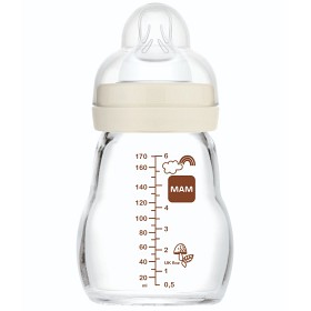 Bild på MAM Feel Good Glass Bottle Neutral 170 ml