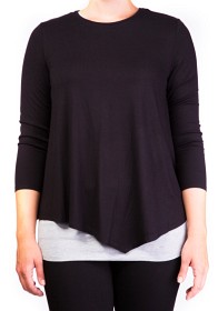 Bild på mama basics Amningstopp med dubbla lager (Svart) Strl XS