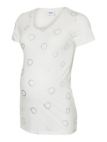 Bild på Mamalicious Gravid t-shirt med silvertryck (Snow white)