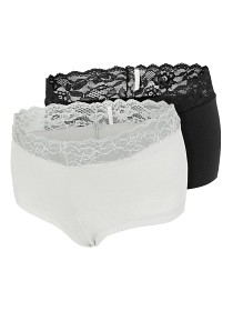 Bild på Mamalicious Sidsel Briefs 2-pack (Vit/Svart)