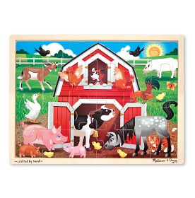 Bild på Melissa & Doug Träpussel 24-bitar (Bondgård)