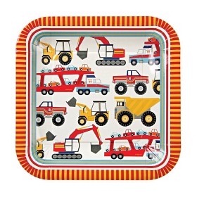 Bild på Meri Meri Papptallrik 12-pack (Grävmaskin)