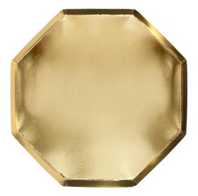 Bild på Meri Meri Papptallrik 8-pack (Guld)