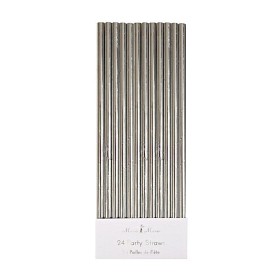 Bild på Meri Meri Sugrör 24-pack (Silver)