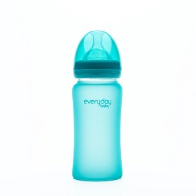 Bild på MilkHero - Nappflaska Glas 240ml (Turkos)
