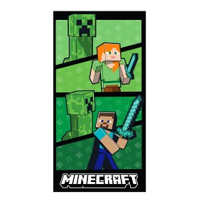 Bild på Minecraft Handduk 70x140 cm (Grön)