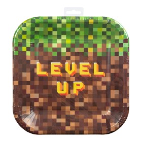Bild på Minecraft Papperstallrik 8 st (Level Up)