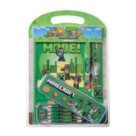Bild på Minecraft Skrivset med pennskrin och anteckningsbok (Grön)