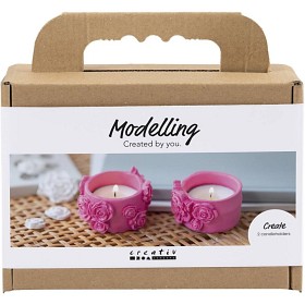 Bild på Creativ Company Mini DIY Kit Modellera - Värmeljushållare