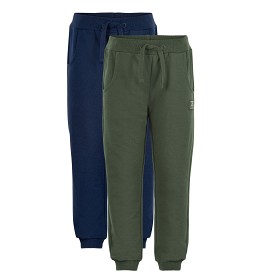 Bild på MINYMO 2-Pack Mjukisbyxor (Marinblå/Grön)