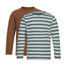 Bild på MINYMO 2-Pack T-shirt (Brun/Randig)