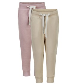 Bild på MINYMO Mjukisbyxor 2-pack (Ljusrosa/Creme)