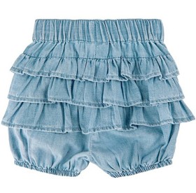 Bild på MINYMO Jeansshorts med volanger (Denimblå)