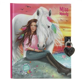 Bild på Miss Melody - Dagbok med lås, tjej & häst 