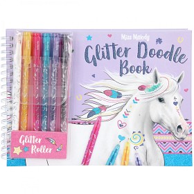 Bild på Miss Melody Glitter Doodle Designbok med gelpennor