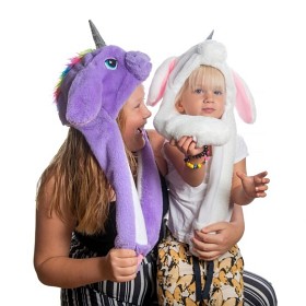 Bild på Mössa Unicorn med rörliga öron (Vit)