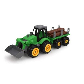 Bild på Bygg ihop traktor med vagn timmer