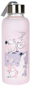 Bild på Mumin Glasflaska med silikon Storm (Rosa)