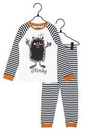 Bild på Mumin Stinky Rand Pyjamas (Svart/Vit)
