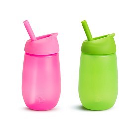 Bild på Munchkin Simple Clean Sugrörsmugg 2-pack (Rosa/Grön)