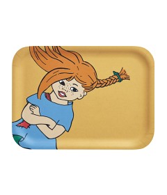 Bild på Muurla Bricka Pippi Världens starkaste tjej 27x20 cm (Gul)