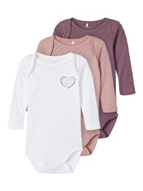 Bild på name it Body 3-pack (Black plum Lila)