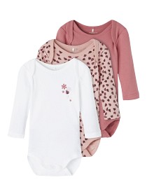 Bild på name it Body 3-pack Långärmad (Deco Rose) 