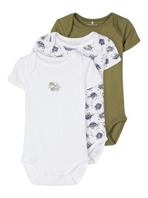 Bild på name it Body 3-pack Loden Turtle kortärmad (Loden Green)