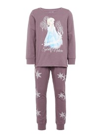 Bild på name it Frozen Tvådelad Pyjamas (Black Plum)